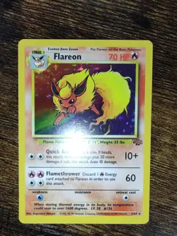 Pokemon Jungle Flareon 3/64 Holo Rare - Image 2