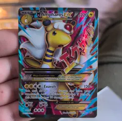 Pokemon M Ampharos EX Ultra Rare Full Art Holo XY Ancient Origins 88/98 220 HP - Image 1