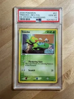 Pokemon TCG Treecko Reverse Holo Card 67/100 - PSA 10 - LOW POP, POP 29 - Image 1