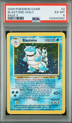 2000 Pokemon Base Set 2 Holo #2 Blastoise PSA 6 - Image 1
