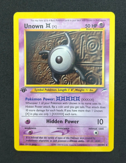 2002 POKEMON NEO DESTINY 1ST EDITION 30/105 UNOWN [X] - LIGHTLY PLAYED - Image 1