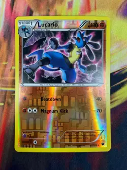 Lucario 47/124 NM Reverse Holo Rare Fates Collide 2016 Pokemon TCG - Image 1