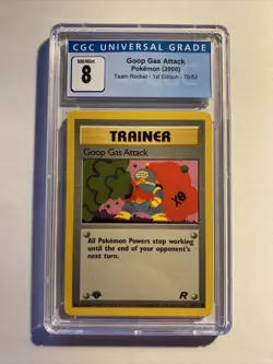 Pokemon - Goop Gas Attack 78/82 - Common - 1st Edition Team Rocket - CGC 8 - Image 1