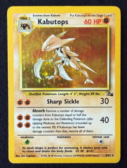 Pokemon TCG Kabutops Fossil 9/62 Holo 1999-2000 Wizards Base Set - Image 1
