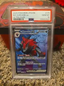 2025 Pokemon Jtg En N’s Zoroark Ex 175 Ultra Rare Psa 10 Gem Mint Tcg - Image 1