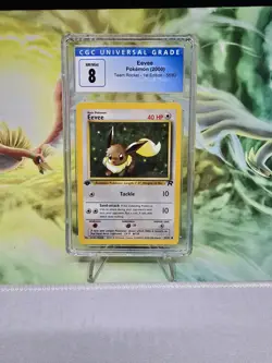 2000 Pokemon Team Rocket 1st Edition #55 Eevee CGC 8 NM mint+ TCG - Image 1