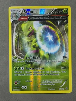 Sceptile 9/160 - Rare Reverse Holo LP, English Pokemon XY Phantom Forces - Image 1