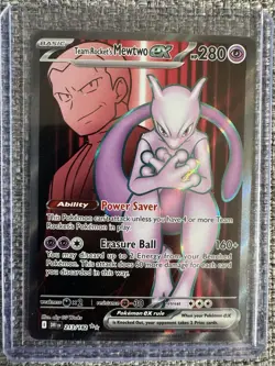 Pokemon Mewtwo EX TCG Team Rockets 213/182 Full Art Destined Rivals - Image 1