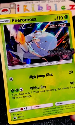 Pheromosa SM115 NM Holo Rare Foil Bleed Forbidden Light Prerelease Pokemon Promo - Image 3