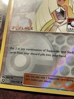 Lusamine - Pokemon League Prize 153a/156 - 3rd Place - Reverse Holo - LP - Image 2