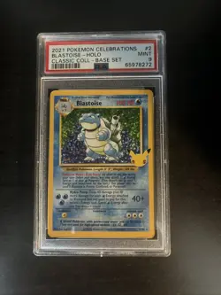 2021 POKEMON CELEBRATIONS CLASSIC COLLECTION #2 BLASTOISE-HOLO - PSA 9 MINT - Image 1