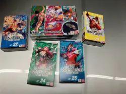 One Piece Sealed Starter Decks and two opened booster packs - Image 1