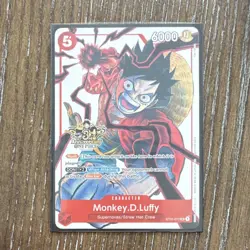 Bandai Monkey.D.Luffy 3rd Anniversary Character Card ST01-012 Rush One Piece - Image 1