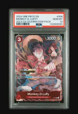 2024 ONE PIECE CHAMPIONSHIP 2023 CELEBRATION PACK #006 MONKEY D. LUFFY PSA 10 - Image 1
