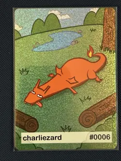 Pookiemoot Parody Card Derpy Lot X109-Holo Charliezard (Charizard) Pokemon NM - Image 2