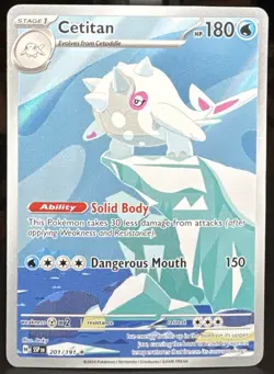 Pokemon TCG Cetitan 201/191 Sv08: Surging Sparks Illustration Rare Holo Card - Image 1