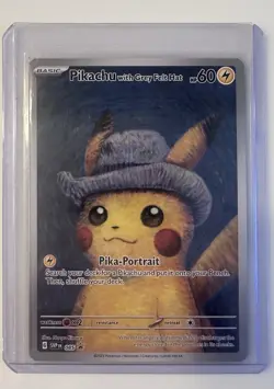 Pokemon x Van Gogh: Pikachu with Grey Felt Hat - 085 Promo Card - Image 1