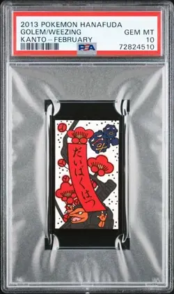 Pokemon Weezing & Golem Rare Pokemon Hanafuda Card TCG - PSA 10 Gem Mint - Image 1