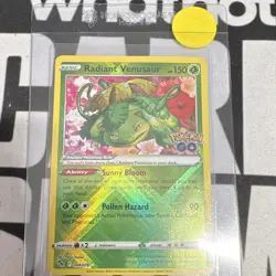 Pokemon Radiant Venusaur Holo Rare Card 004/078 Pokemon GO TCG Nintendo - Image 1