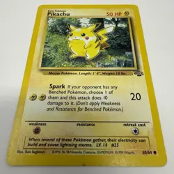 Pikachu 60/64 WOTC Jungle Set Common Pokemon Card LP - Image 2