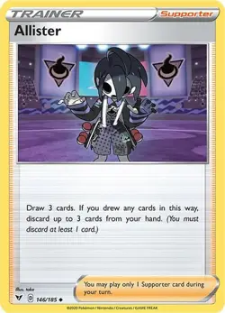 Allister Uncommon SWSH04: Vivid Voltage 146/185 NM English Pokemon Card - Image 1