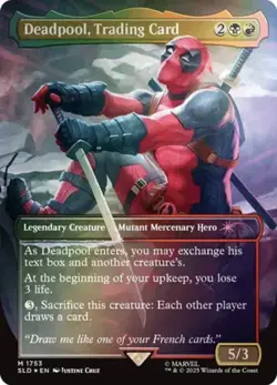 MTG English Deadpool, Trading Card (Rainbow Foil) NM Foil Secret Lair - Image 1