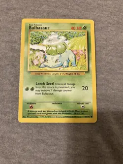 BULBASAUR - 44/102 - Base Set - Pokemon Card - EXC / NM - Image 1