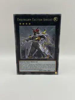 Yu-Gi-Oh! Evilswarm Exciton Knight Quarter Century Secret Rare Card RA04-EN212 - Image 1
