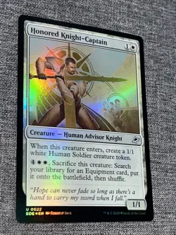 FOIL U 0022 Honored Knight-Captain Human Uncommon Edge of Eternities MTG Card NM - Image 1