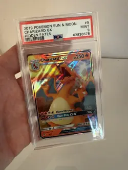 Pokemon TCG Charizard GX Hidden Fates Card 9/68 PSA 9 - Image 3