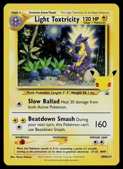 Pokemon Card - Light Toxtricity Sword & Shield Promo SWSH137 Holo - Image 1