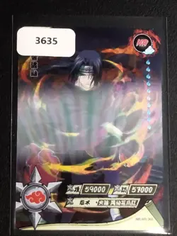 HR 3D Itachi Uchiha Naruto Trading Card Anime CCG TCG - Image 1