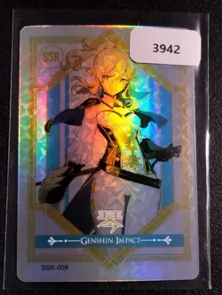 SSR Jean Genshin Impact Collectible Trading Card TCG CCG - Image 1