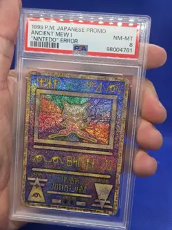 VTG 1999 Japanese Ancient Mew 1 NINTEDO ERROR Promo Card PSA 8 NM-MT - Image 2