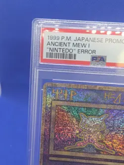 VTG 1999 Japanese Ancient Mew 1 NINTEDO ERROR Promo Card PSA 8 NM-MT - Image 4