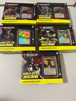 Magic The Gathering MTG March of the Machine Commander Deck Complete Set Of 5 - Image 1