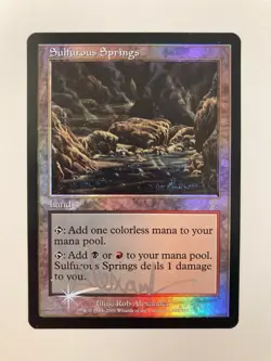 MTG Sulferous Spring, 7th Edition Foil, NM++, Signed, Magic the Gathering 2001 - Image 1
