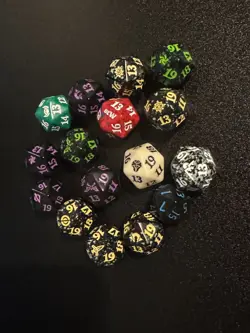 Magic the Gathering D20 Lot w/ Black Lotus Bag (39 Dice) - Image 4