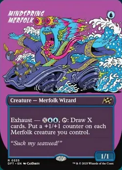 Mindspring Merfolk - Borderless FOIL - Aetherdift - MtG - NM - Image 1