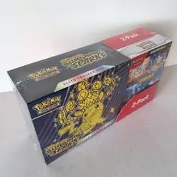 POKEMON SURGING SPARKS ELITE TRAINER BOX ETB & BOOSTER BUNDLE COSTCO 2-PACK TCG - Image 2