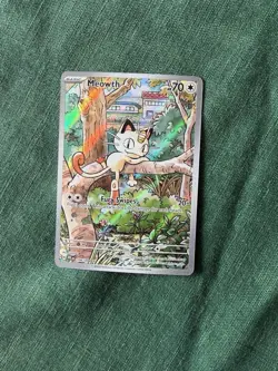 Pokemon TCG Phantasmal Flames Meowth Illustration Rare 106/094 NM - Image 1