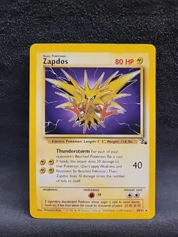 Zapdos 30/62 Fossil Base Set Non-Holo Pokemon 1995 1999 - Image 1