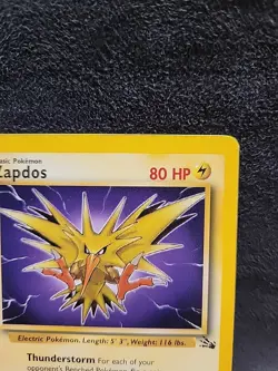 Zapdos 30/62 Fossil Base Set Non-Holo Pokemon 1995 1999 - Image 3