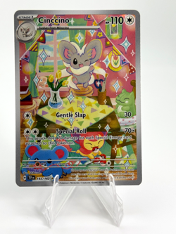 Pokemon Cinccino Illustration Rare Scarlet & Violet: Temporal Forces 183/162 - Image 1