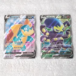 Pokemon Drednaw & Grapploct V Ultra Rare Champion's Path Lot of 2 - Image 1