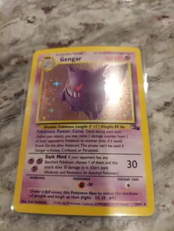 Pokemon TCG Gengar Fossil #5 Holo Unlimited Holo Rare Nm- - Image 2