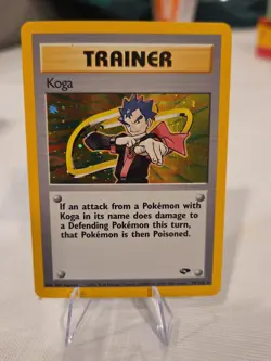 Pokemon TCG Koga Gym Challenge 19 Holo Unlimited Holo Rare Mint Unplayed - Image 1