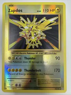 Pokemon TCG Zapdos 42/108 XY Evolutions Reverse Holo Foil Rare LP / MP - Image 1