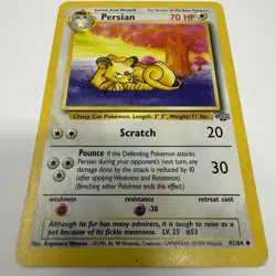 Persian 42/64 Jungle Uncommon Unlimited Pokemon LP - Image 2