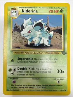 Pokemon Nidorina 40/64 Jungle Regular Uncommon 1999 Stage 1 70HP Unlimited - Image 1